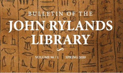 Cover of Bulletin of the John Rylands Library