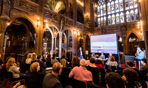 A research event taking place at Rylands.