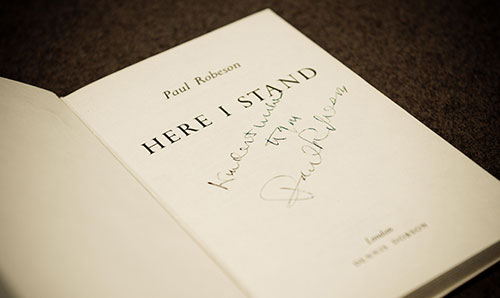 Photo: Signed copy of Paul Robeson's autobiography