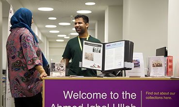 Photo: Reception desk at the Centre