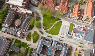 Birds eye view of The Library
