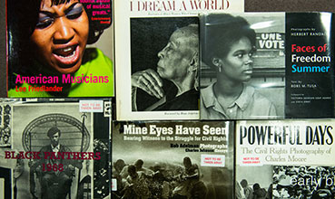 Selection of documentary photography books, including the now out of print 'Black Panthers 1968' and Civil Rights document 'Mine Eyes Have Seen'