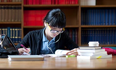 Student with books