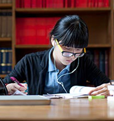 Student with books