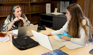 Students studying