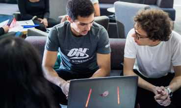 Students studying