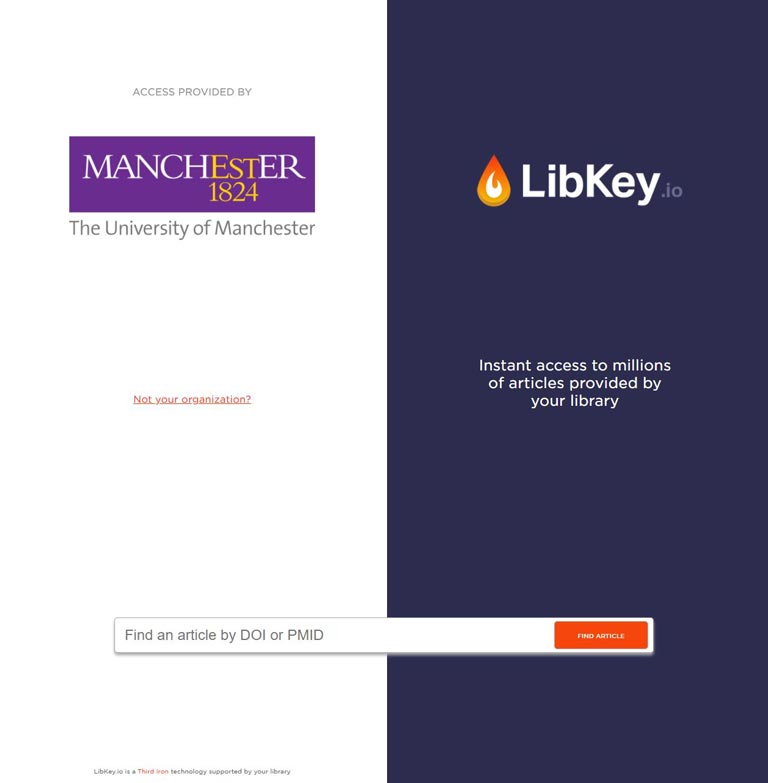 Screen shot of LibKey.io interface