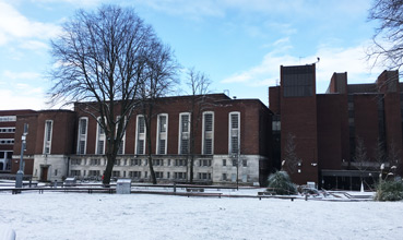 The Main Library in the snow