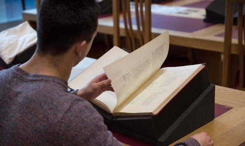 Early career researcher in the reading room