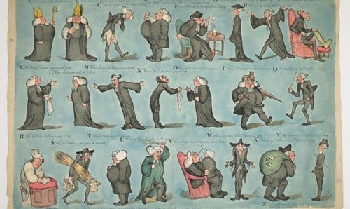 Richard Newton, A Clerical Alphabet, 1795. The British Museum London, 1948,0214.374. 