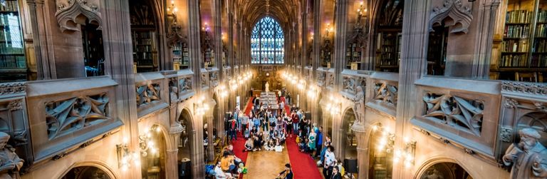 An event taking place at the Historic Reading Room at the John Rylands Research Institute and Library