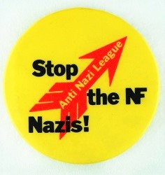 Anti-Nazi League metal badge
