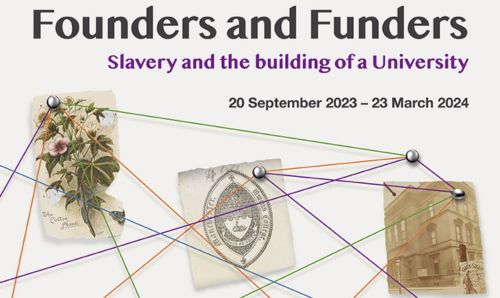 Founders and Funders exhibition graphics