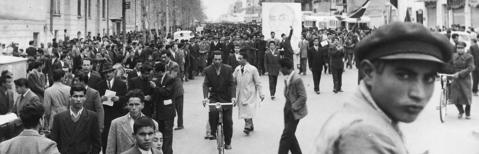 Busy Iranian Street, vintage photograph