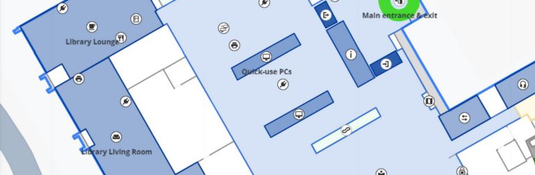 Screenshot of the Main Library interactive map